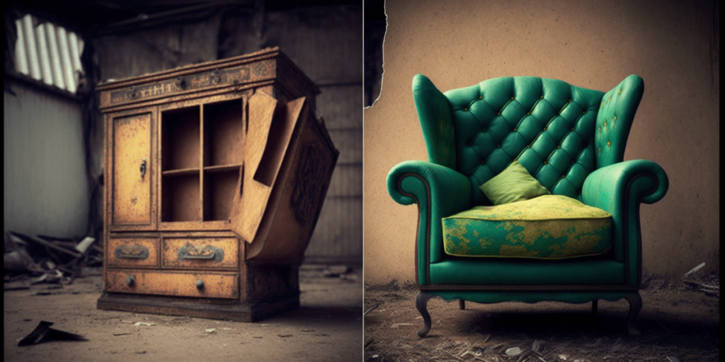 — Можно мы у вас старую мебель оставим, а то жалко выбрасывать?